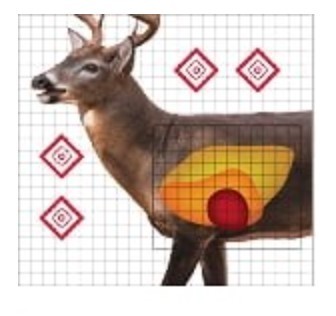 PROSHOT 25IN X 25IN WHITETAIL DEER SIGHT-IN TARGET 5 PACK WDSI-5PK - 556 Black Friday Promotion